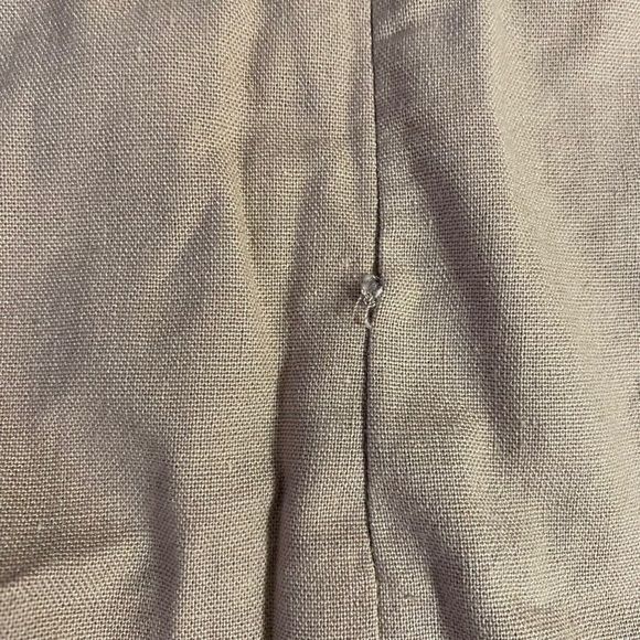 Sabo Tan Brown Pencil Skirt Cotton Linen Blend Business Casual Neutral Large L - Picture 13 of 15